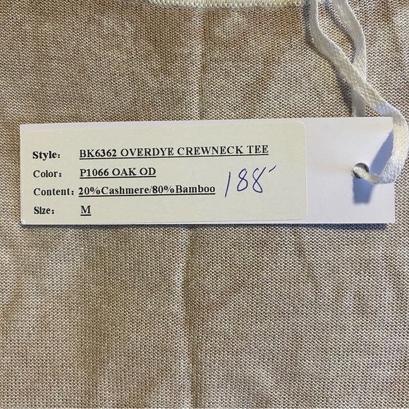 NWT KOKUN SHORT SLEEVE OVERDYE CREWNECK IN OAK - SIZE M - Picture 8 of 13